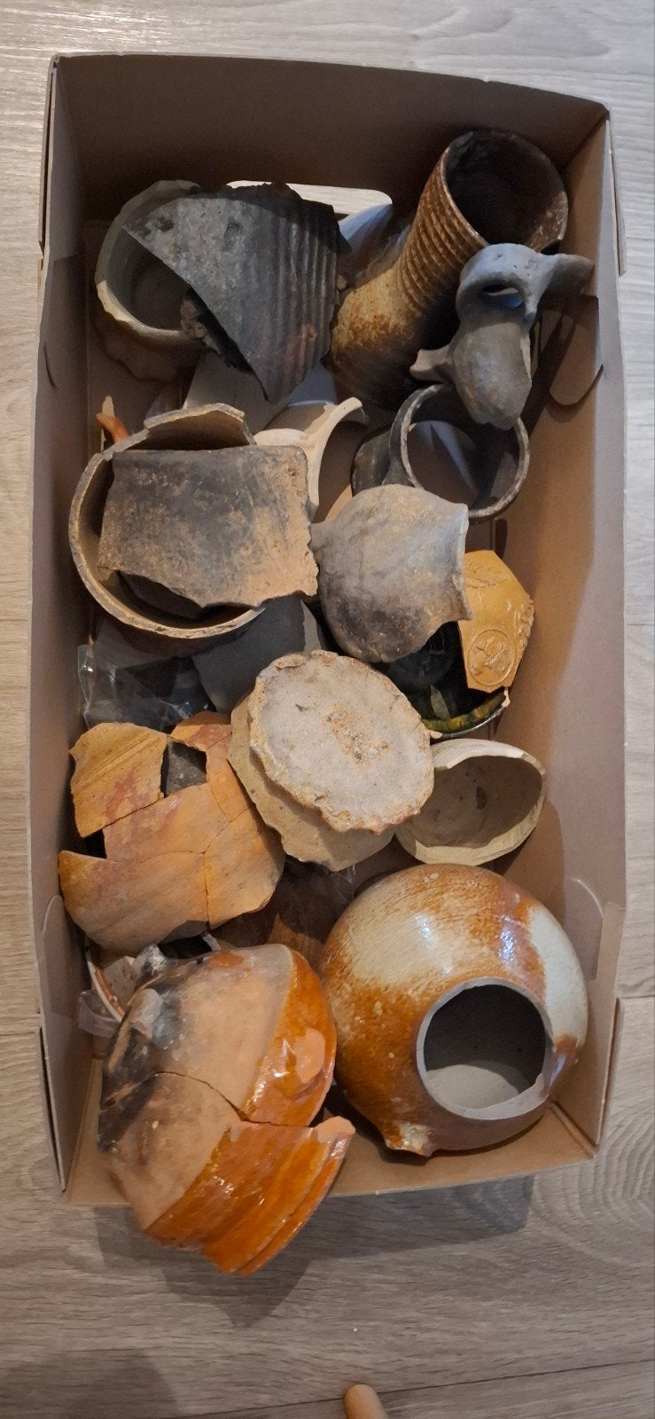 groot lot middeleeuwse aardewerk, Ophalen of Verzenden