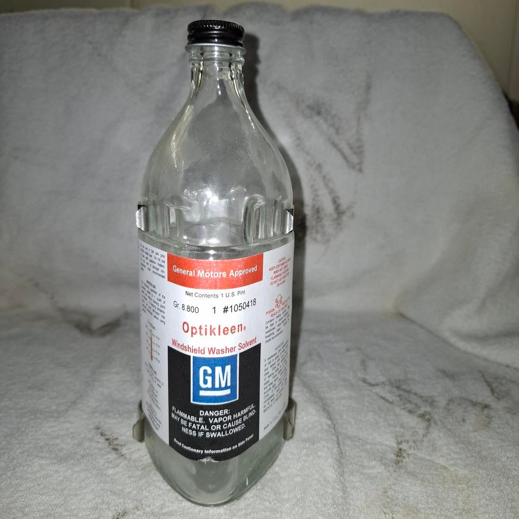 GM Oldtimer Optikleen ruitensproeier vloeistof fles, Auto-onderdelen, Overige Auto-onderdelen, Ophalen of Verzenden