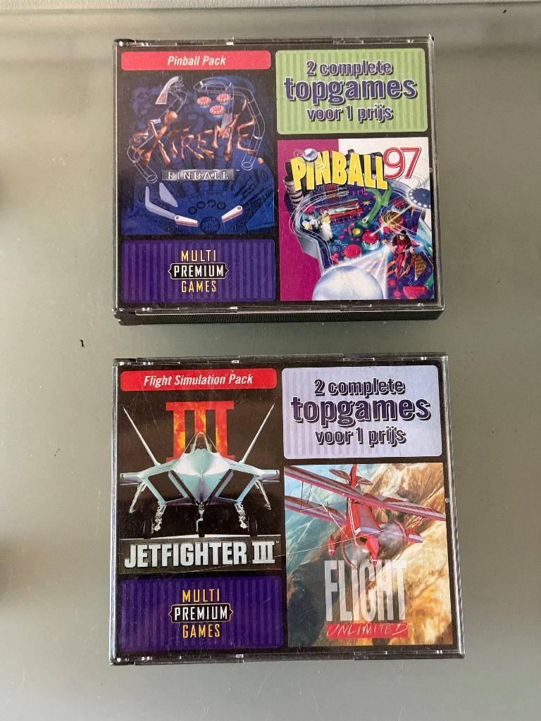 Retro PC Games Set: Pinball Pack & Flight Simulation Pack, Avontuur en Actie, Gebruikt, 1 speler, Ophalen of Verzenden