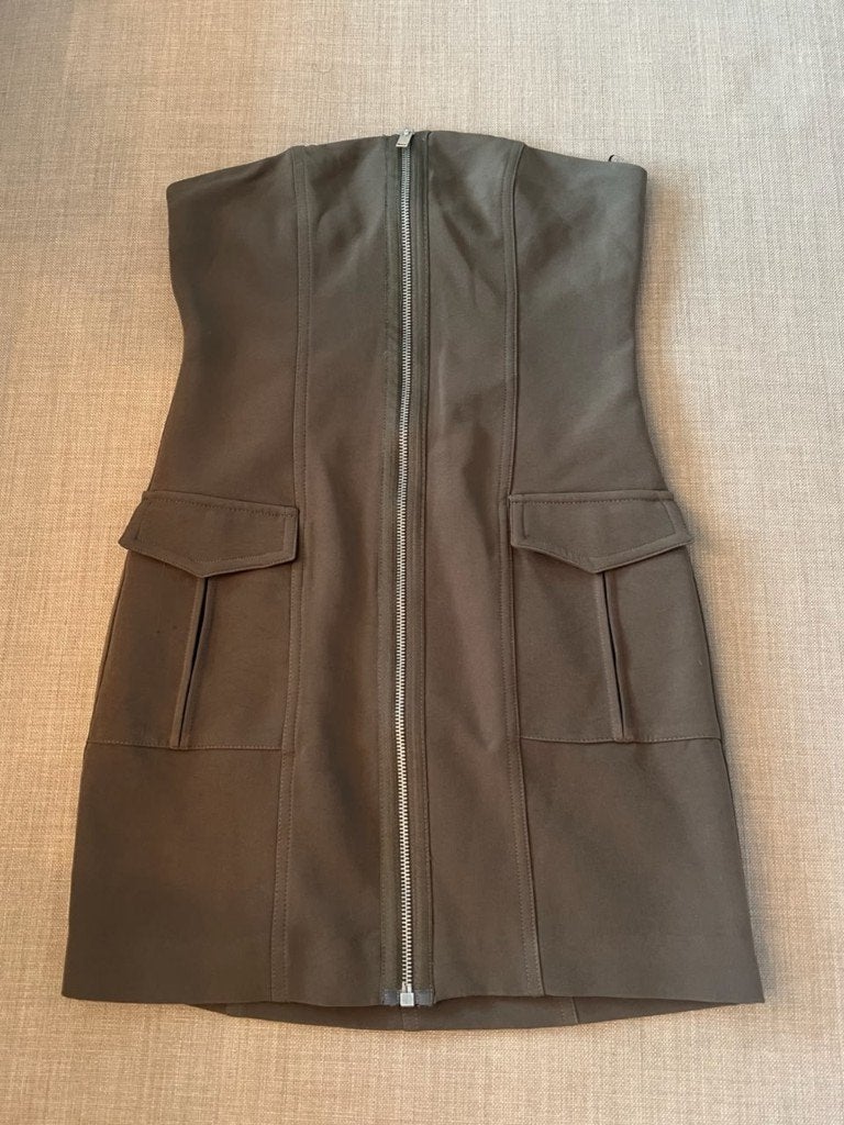 Zara Strapless Dress, Bruin, Zara, Ophalen of Verzenden, Zo goed als nieuw