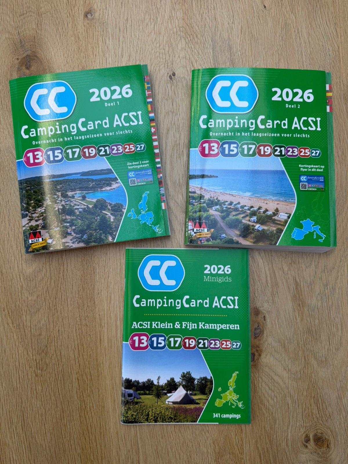 Camping card acsi gids 2026 2 delen en minigids nieuw, Overige merken, Europa, Nieuw, Ophalen of Verzenden