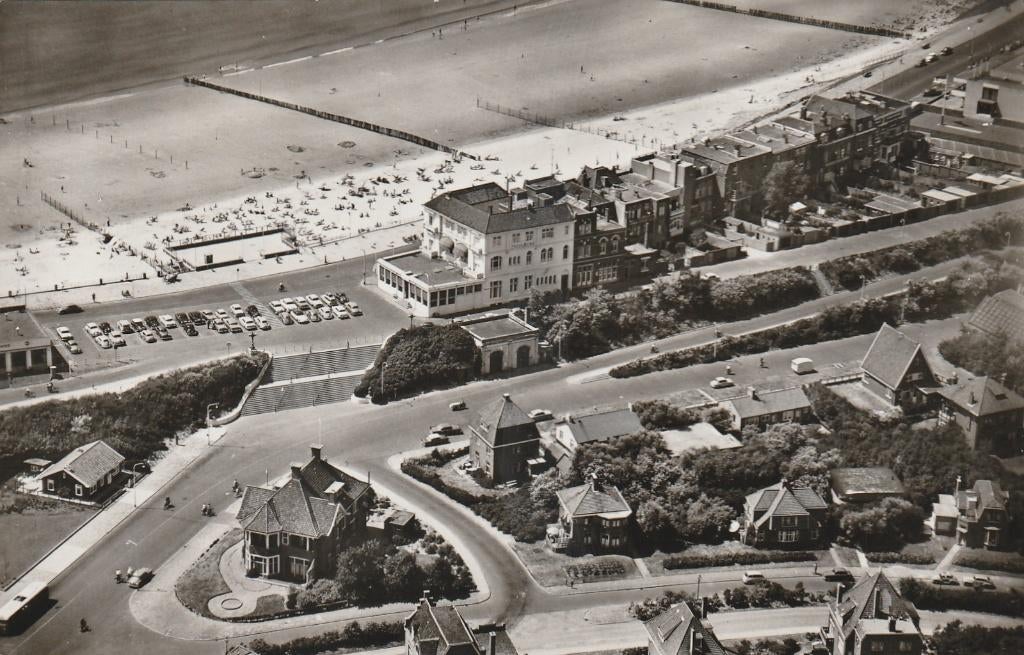 VLISSINGEN Boulevard en Strand Luchtfoto 1961, Verzenden, 1960 tot 1980, Gelopen, Zeeland