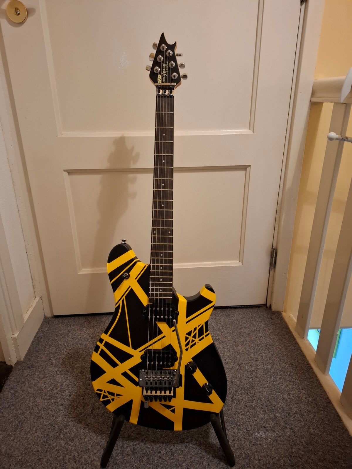 EvH Wolfgang Special Striped black/yellow, Ophalen, Nieuw, Solid body, Overige merken