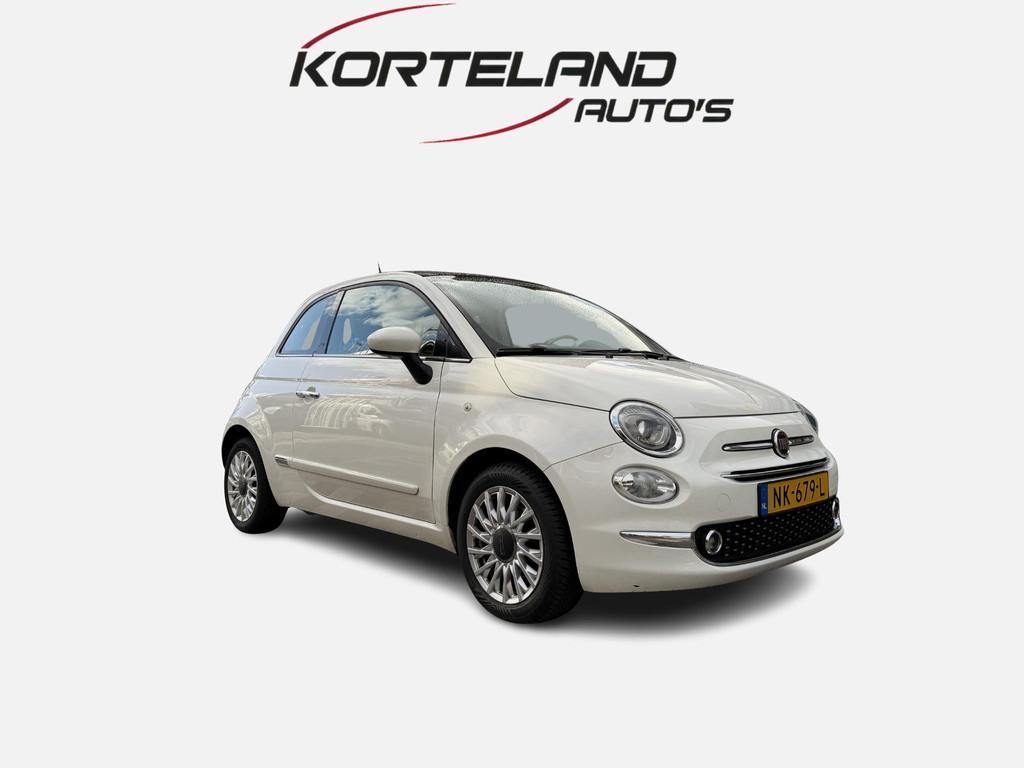 Fiat 500 1.2 Lounge, Auto's, Stof, Gebruikt, 4 cilinders, Wit