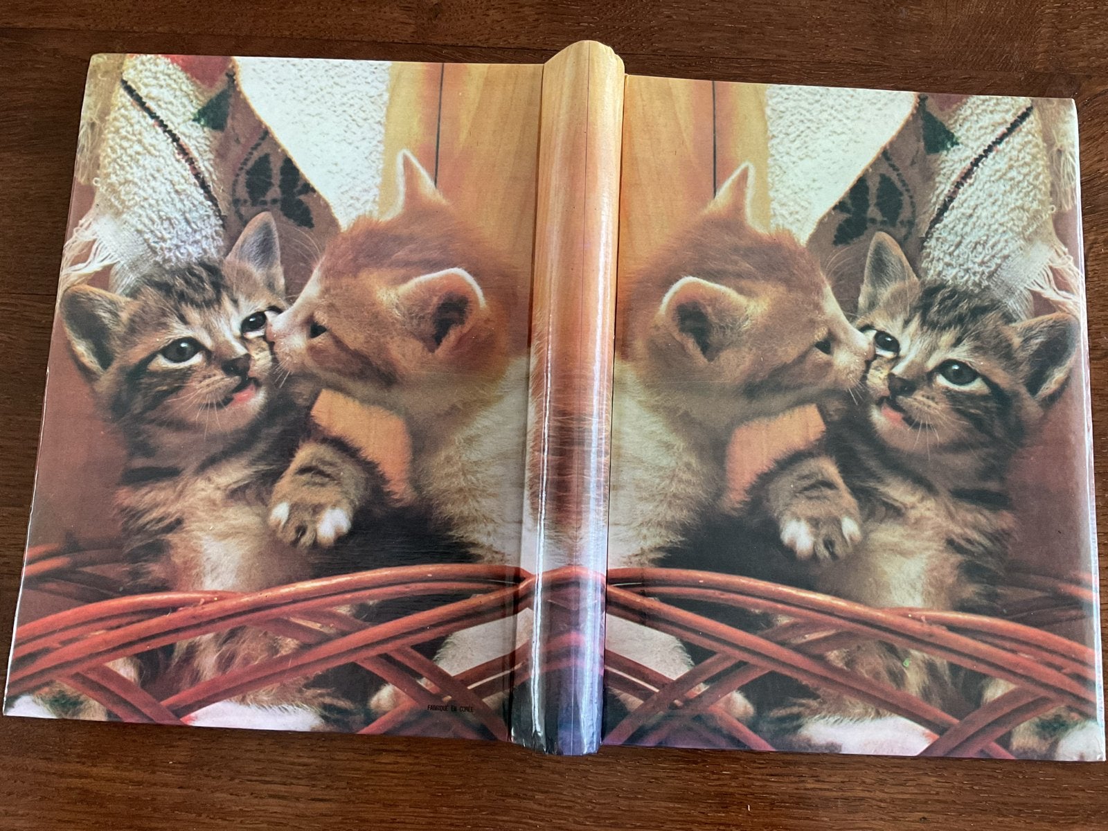 Twee vintage fotoalbums: kittens en kinderen op ezel, Stevige kaft, Gebruikt, Plakboek, Overige merken