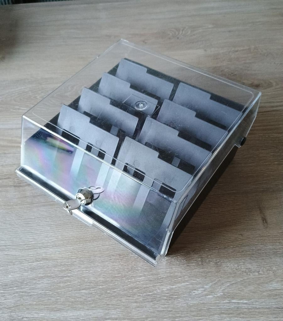 floppy 3,5" diskette bak case opslag box vintage, Ophalen of Verzenden