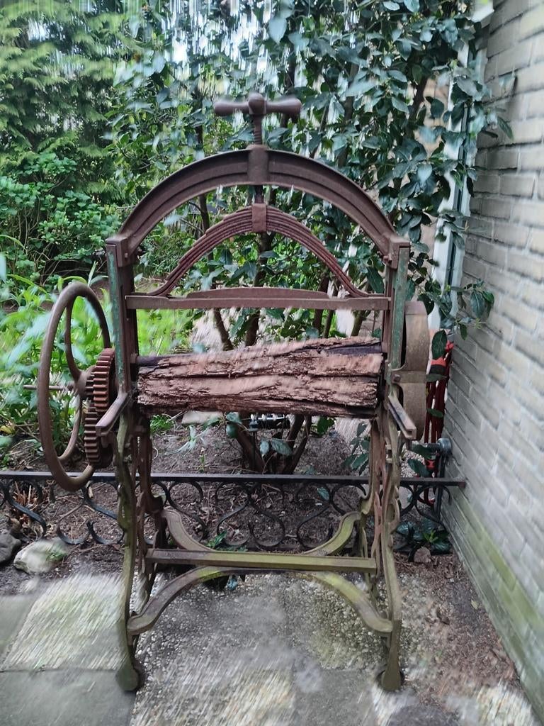 Antieke gietijzeren wringer ophalen voor €25,--, Antiek en Kunst, Ophalen