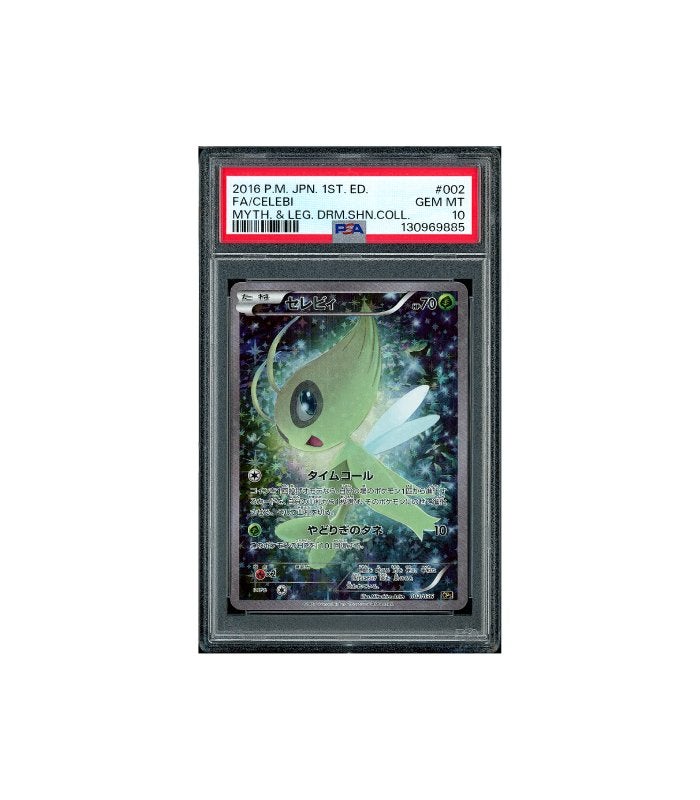 Pokemon Celebi 1st Edition CP5 Full Art #002 PSA 10, Ophalen of Verzenden, Zo goed als nieuw, Losse kaart, Foil
