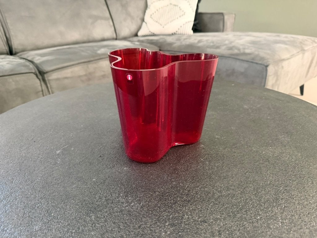 Alvar Aalto iconische vaas, Ophalen, Gebruikt, 16 cm, Glas