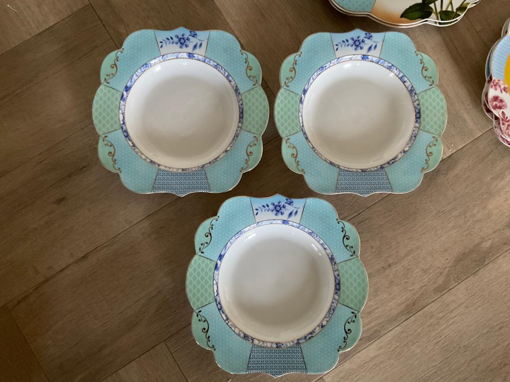 Pip Studio Royal Multi diepe borden 3x, Keramiek, Ophalen of Verzenden, Zo goed als nieuw, Bord(en)
