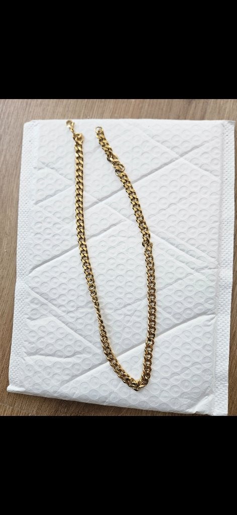 Doublé unisex ketting, Ophalen of Verzenden, Nieuw, Goud, Overige materialen