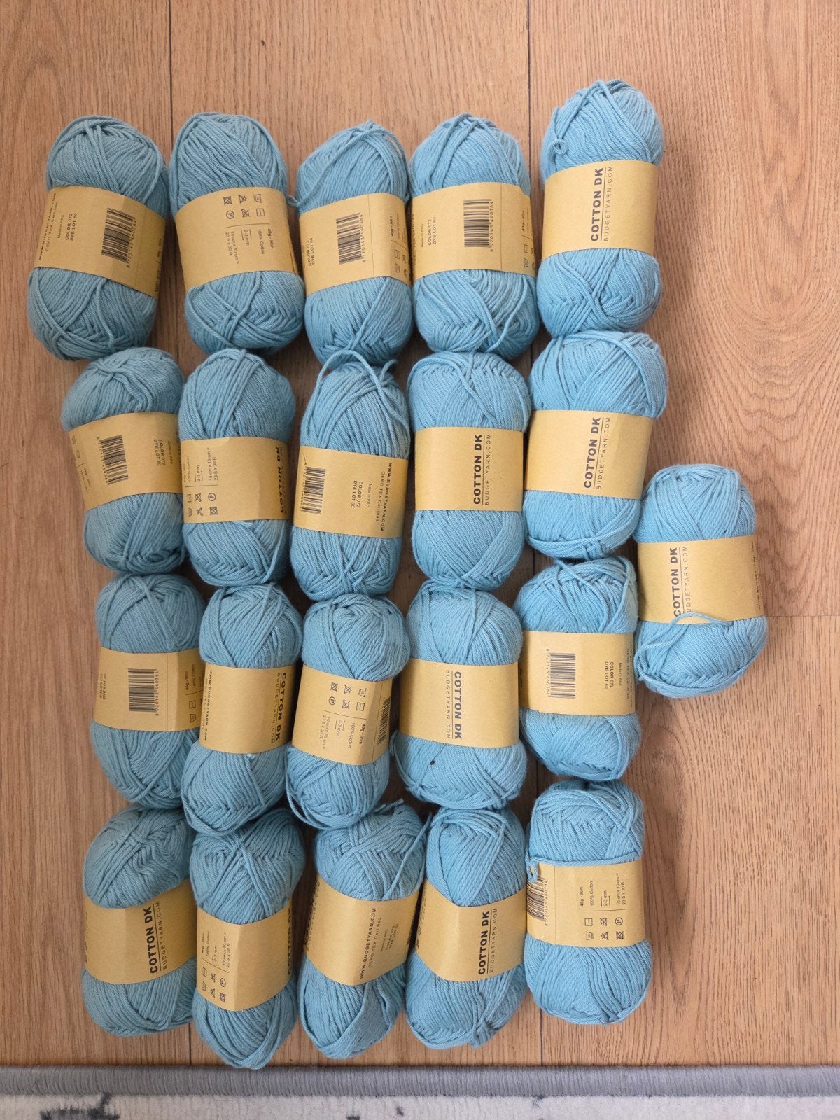 21 bolletjes DK cotton, Hobby en Vrije tijd, Ophalen of Verzenden, Zo goed als nieuw, Breien of Haken, Wol of Garen