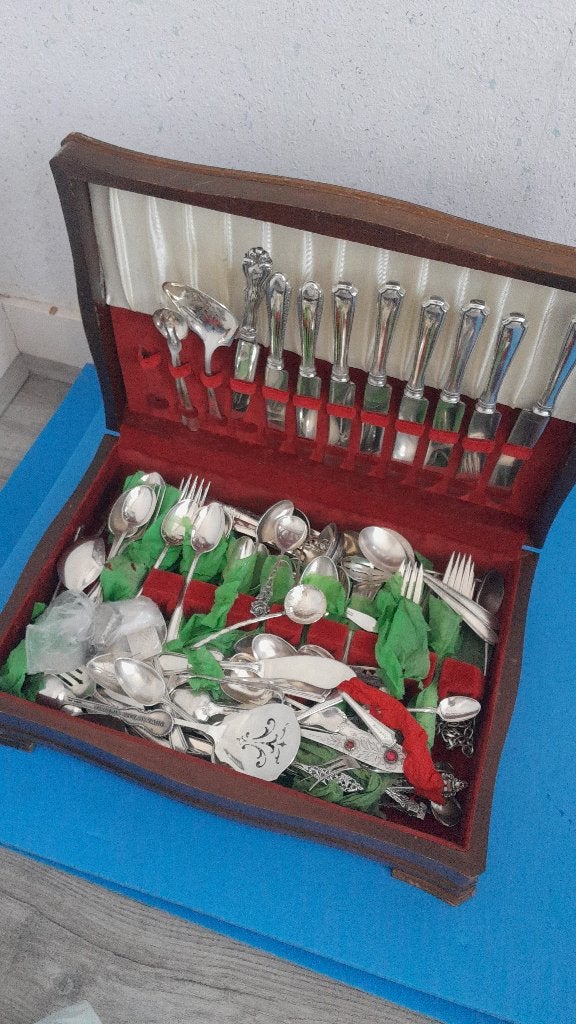 zilver bestek cassette, Verzamelen, Overige Verzamelen, Ophalen