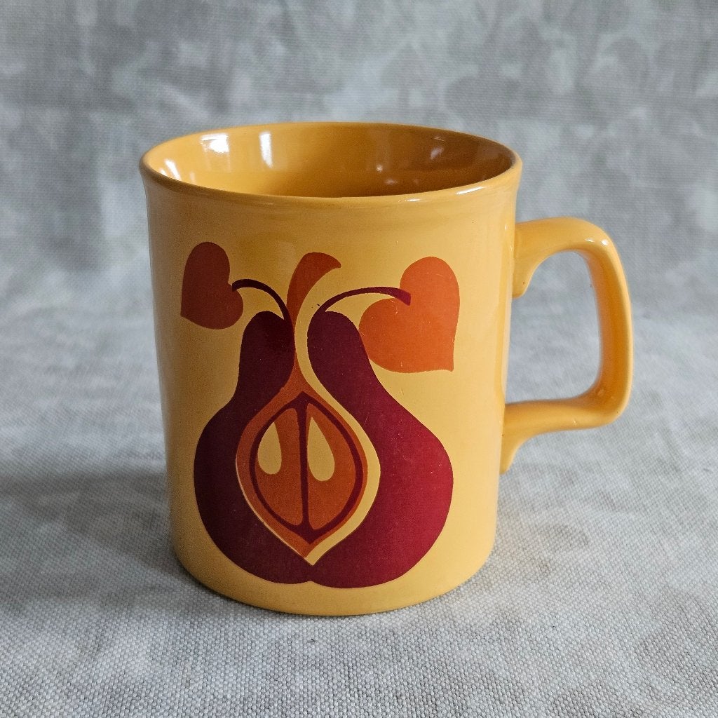 26190 - Retro seventies grote beker met peer deco, Ophalen of Verzenden, Huis en Inrichting
