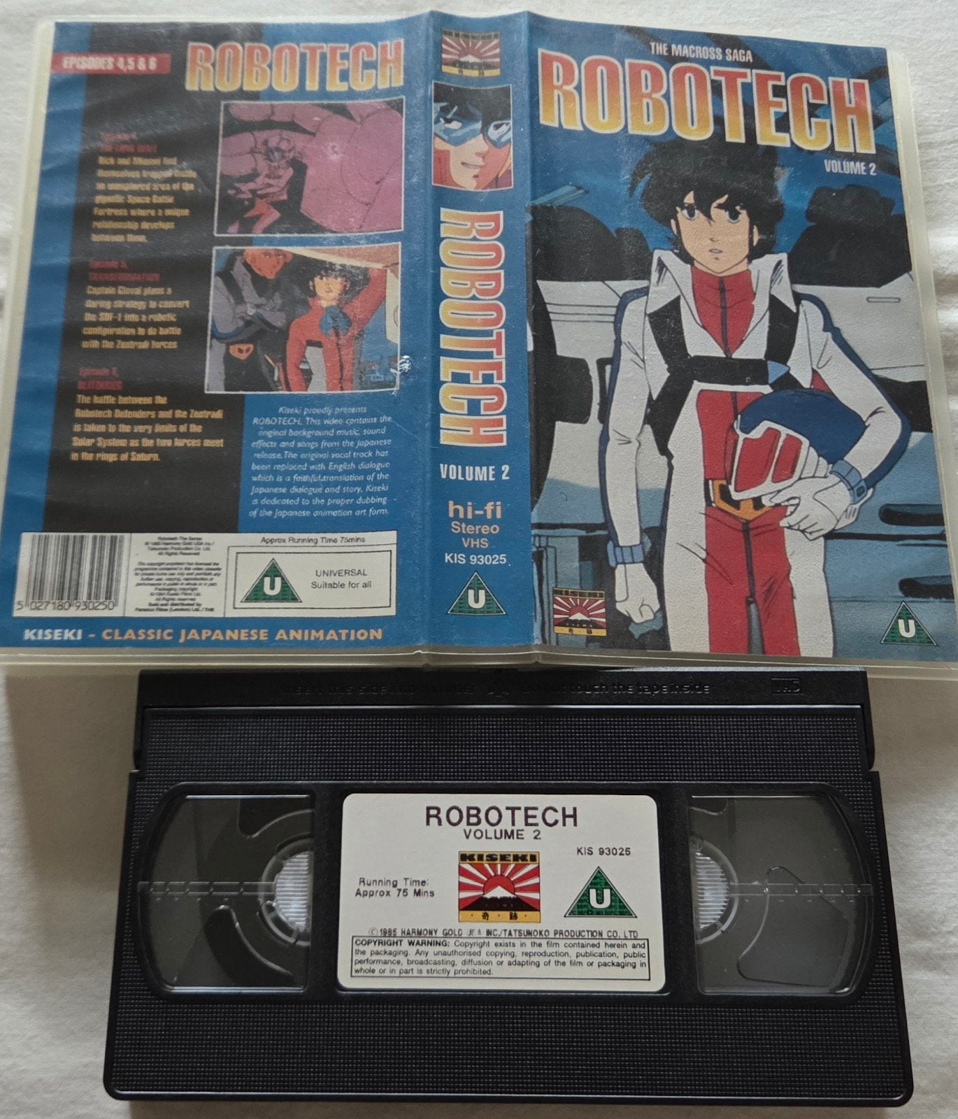 The Macross Saga Robotech Volume 2 VHS Cartoon/Anime IMPORT, Alle leeftijden, Ophalen of Verzenden, Zo goed als nieuw, Actie en Avontuur