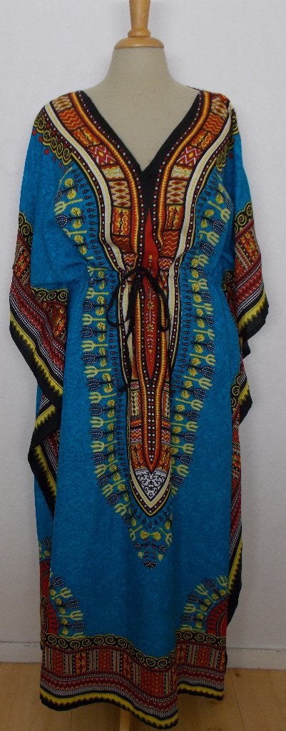 Afrika/Ibiza batik print maxi jurk! one size/XL, Maat 46/48 (XL) of groter, Zo goed als nieuw, Onder de knie, Meerkleurig