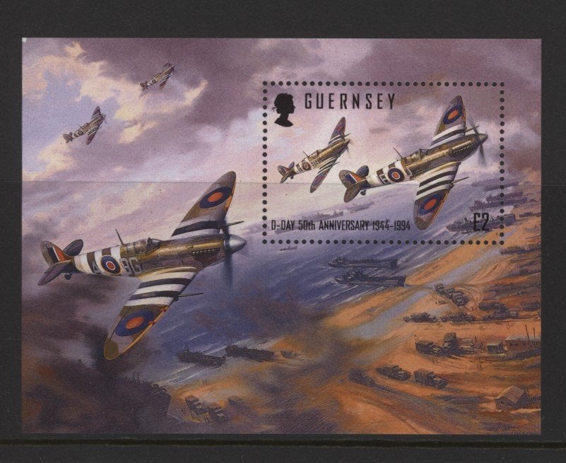 Guernsey- 1994- blok = motief Vliegtuigen, Ophalen of Verzenden, Postfris