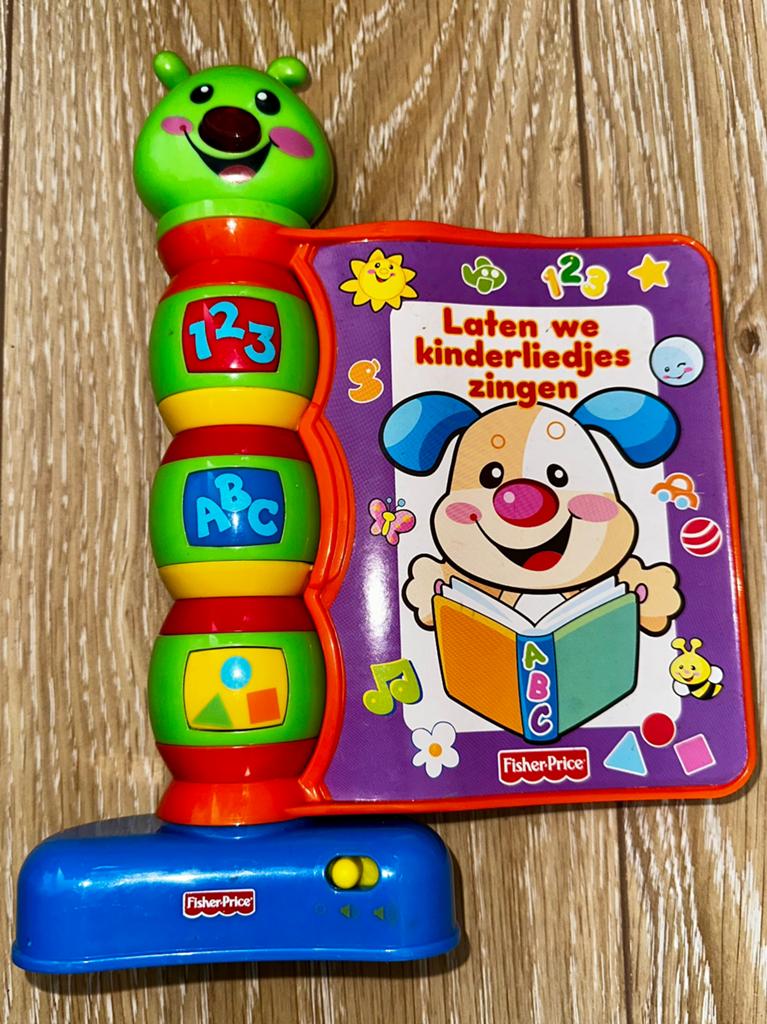 Fisher-Price Zingende Rups Boekje, Ophalen of Verzenden, Gebruikt, Overige typen, Met geluid