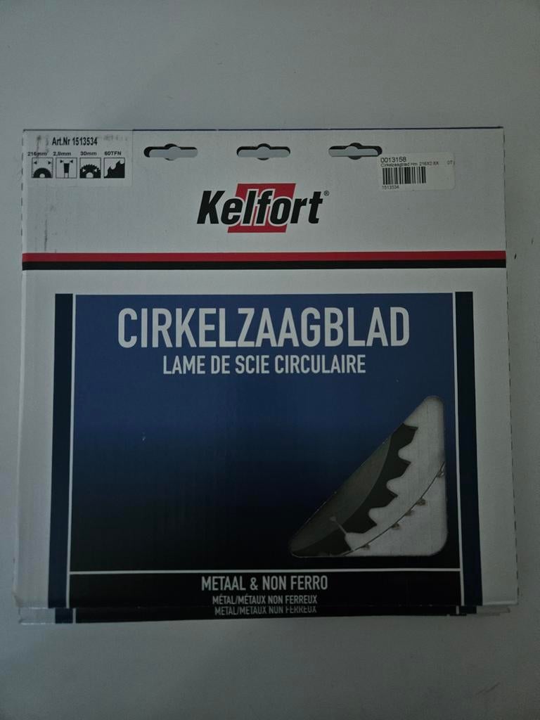 Kelfort Cirkelzaagblad 216mm Metaal & Non Ferro, Ophalen of Verzenden