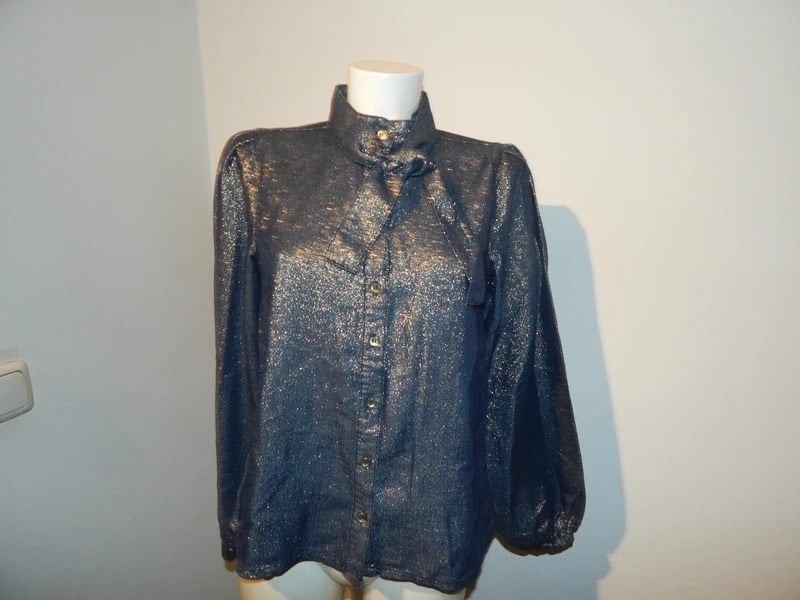Studio Anneloes blouse gouden lurex draad strik hals Nieuwsm, Studio Anneloes, Nieuw, Maat 36 (S), Verzenden