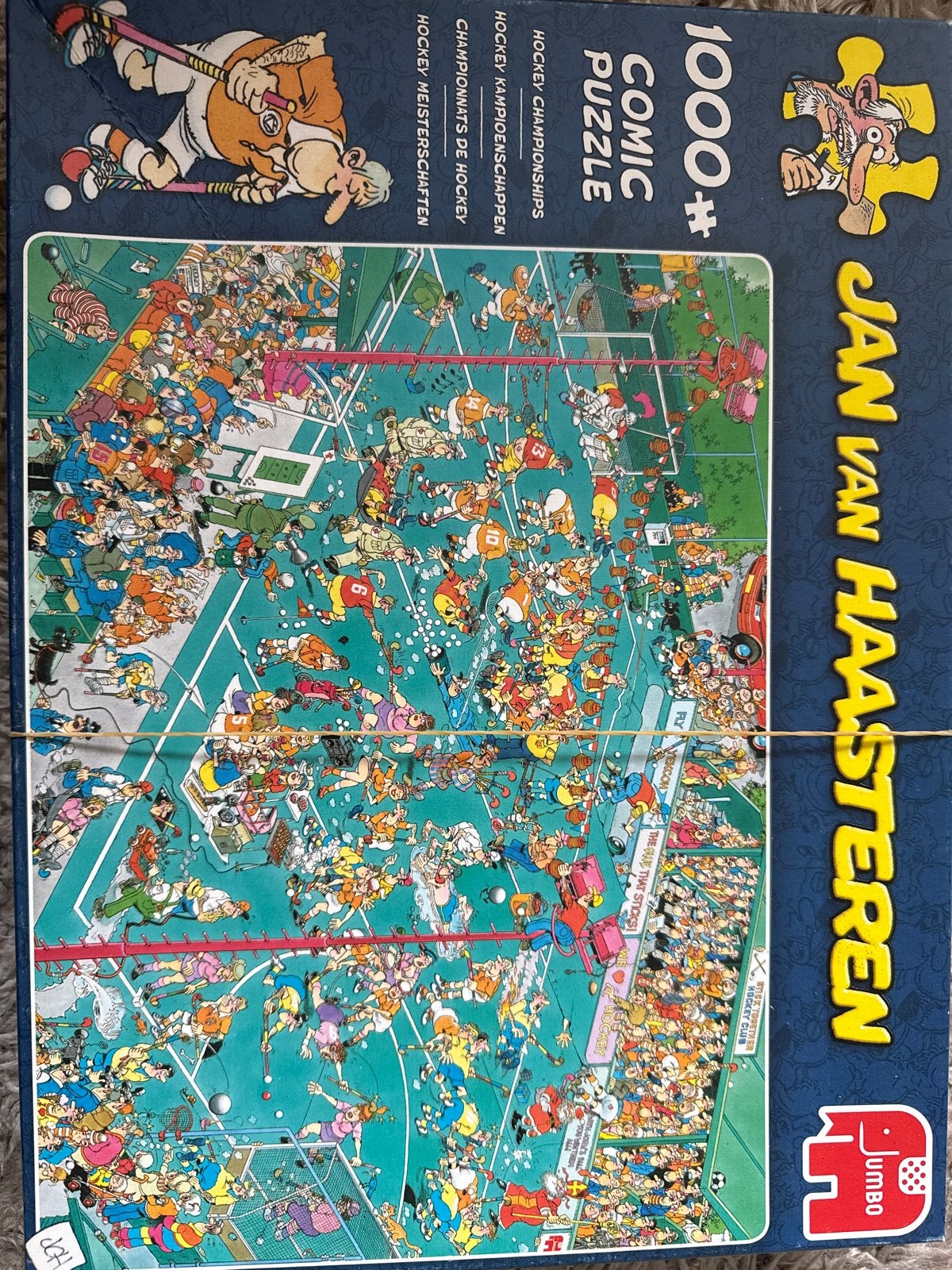 Jan van Haasteren Comic Puzzel - Hockey Kampioenschappen, Ophalen of Verzenden, 500 t/m 1500 stukjes, Zo goed als nieuw, Legpuzzel