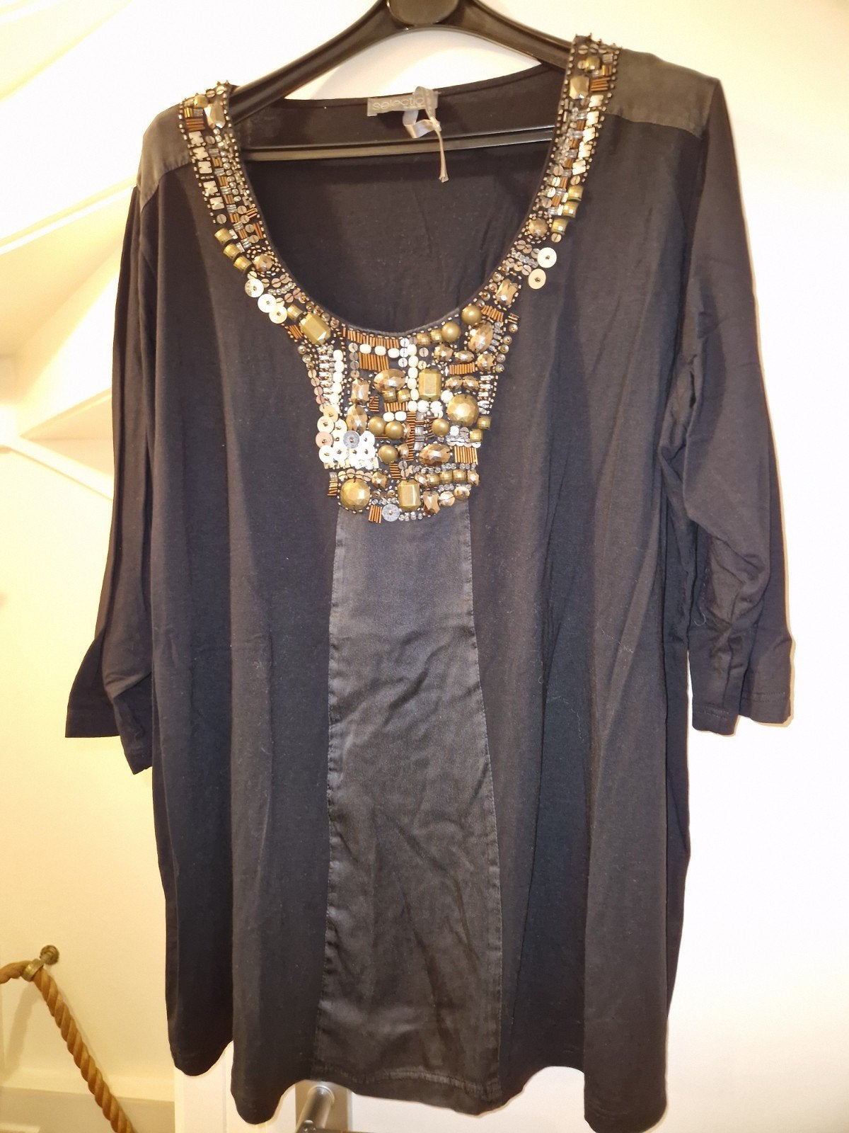 Nieuw Ulla Popken Selection shirt met kraaldetails, maat 50, Kleding | Dames, T-shirts, Ulla Popken Selection, Zwart, Maat 46/48 (XL) of groter