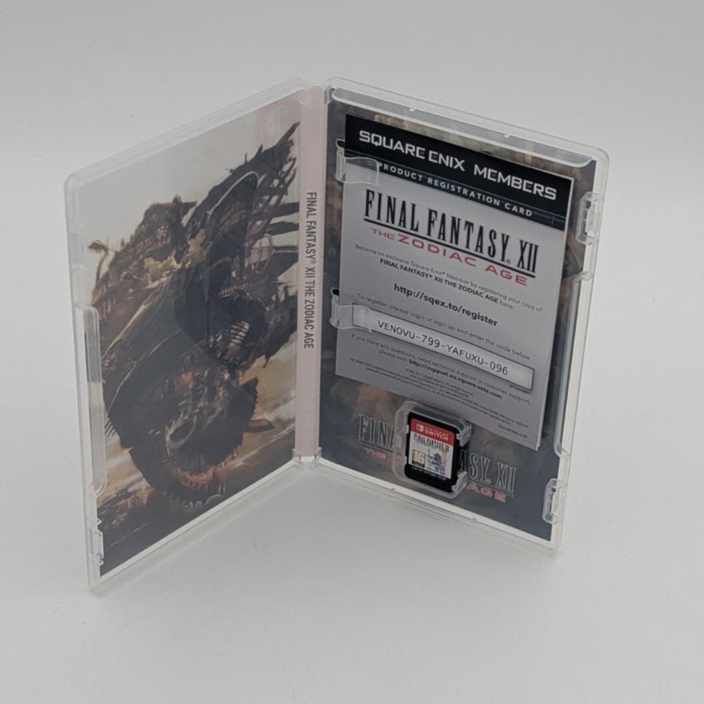 Final Fantasy XII - The Zodiac Age - Nintendo Switch game, Nintendo, Zo goed als nieuw, Support@nintendo.com, 11-1 Hokotate-cho, Kamitoba, Minami-ku
Kyoto 601-8501
Japan