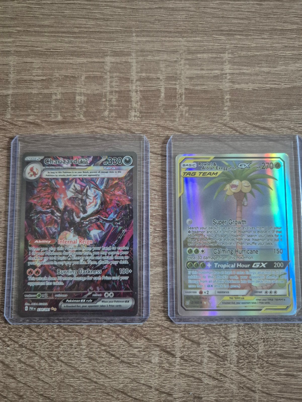 Pokémon Kaarten: Charizard EX en Alolan Exeggutor GX, Ophalen, Zo goed als nieuw, Losse kaart