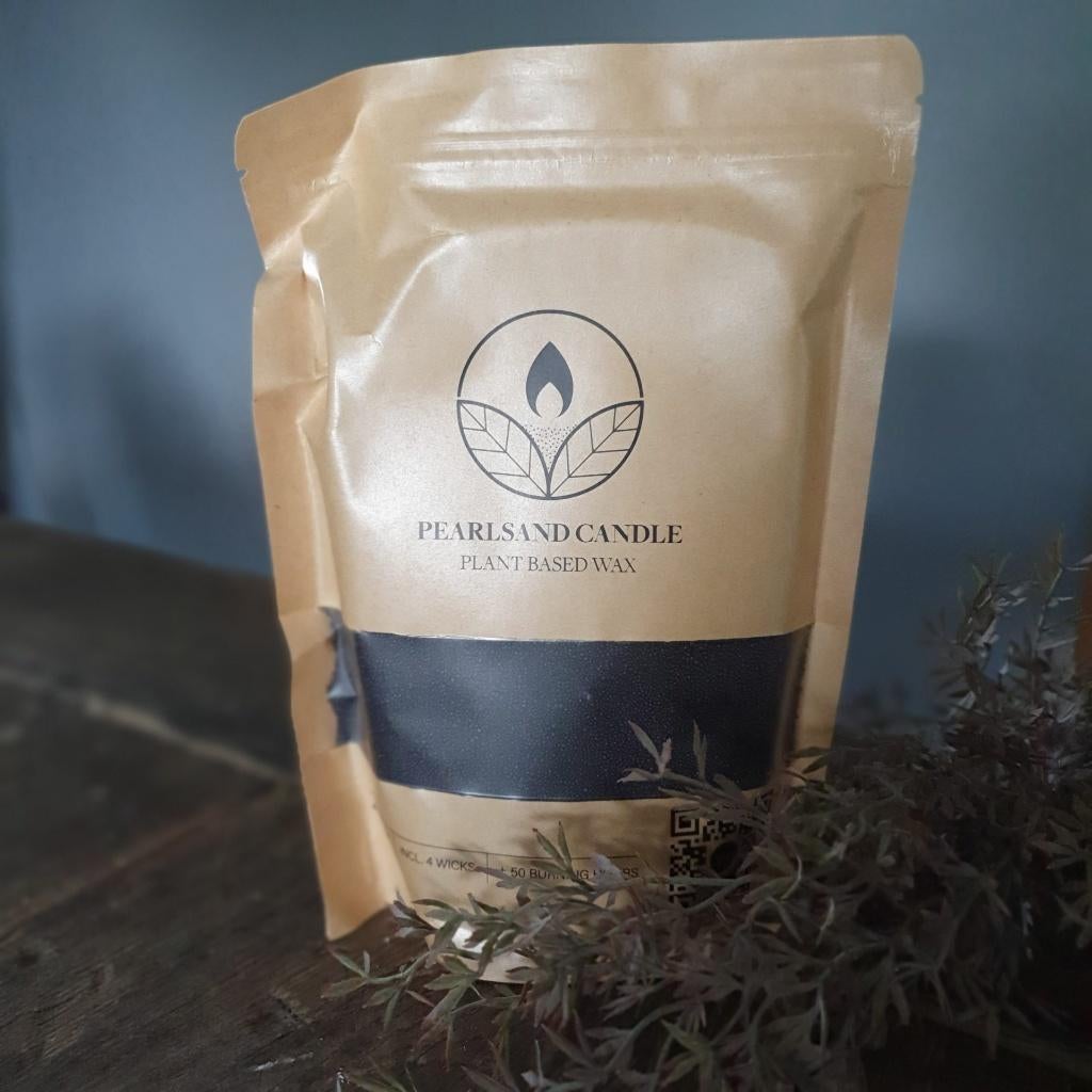 pearlsand candle zwart *nieuw, Huis en Inrichting, Woonaccessoires | Kandelaars en Kaarsen, Overige materialen, Zwart, Nieuw, Ophalen of Verzenden