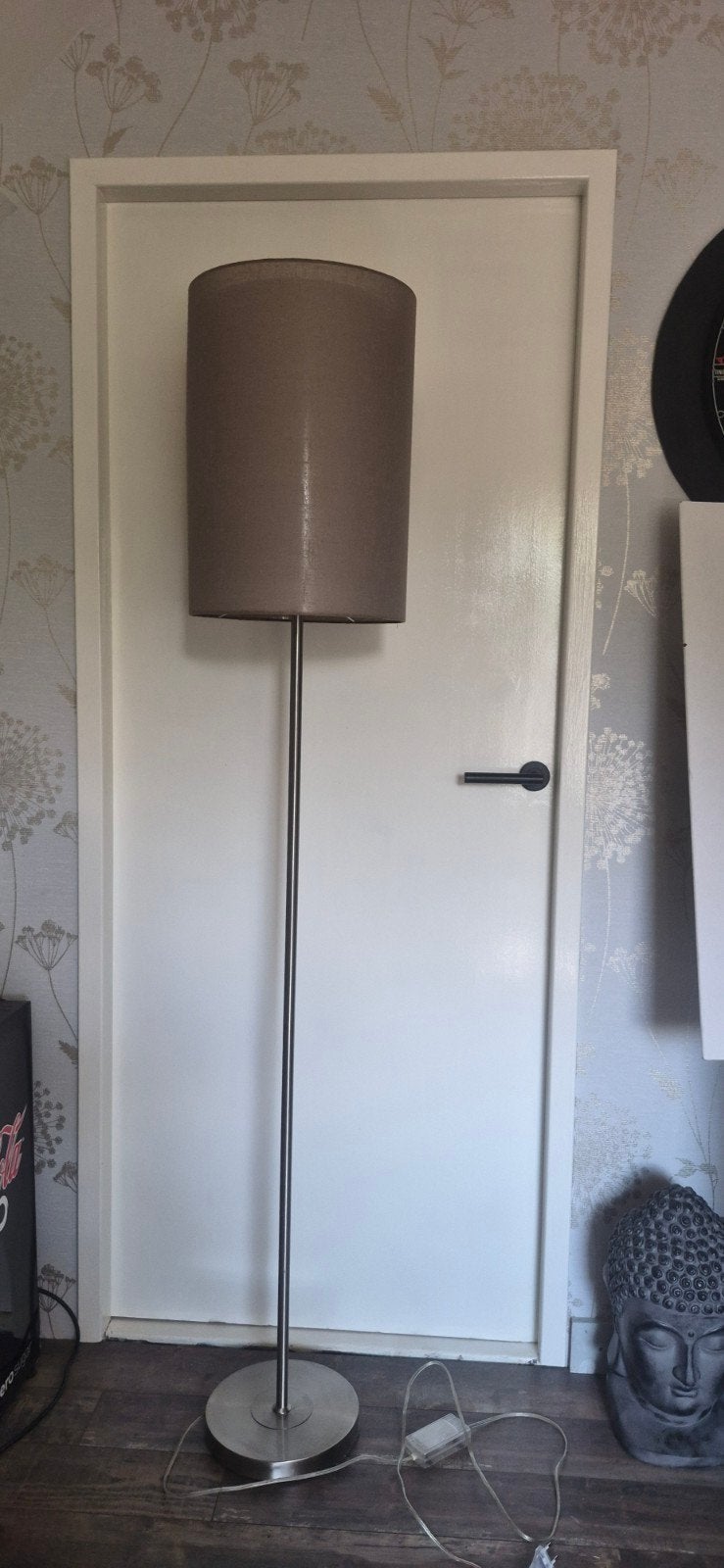 Moderne staande lamp met stoffen kap, Ophalen, Gebruikt, Stof, Modern