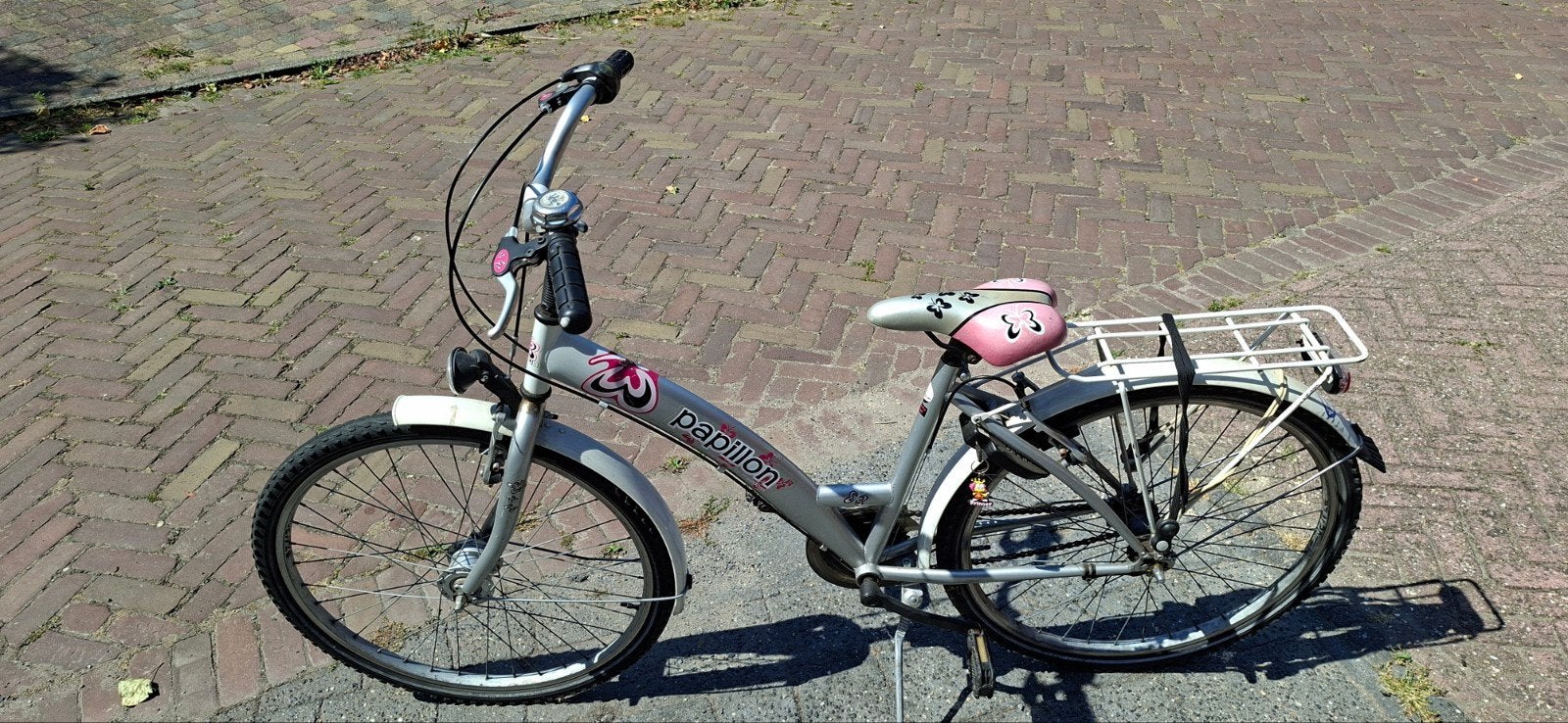 Kinderfiets Papillon 24 inch - Geschikt voor 7-10 jaar, Ophalen, 20 inch of meer, Gebruikt, Velgrem