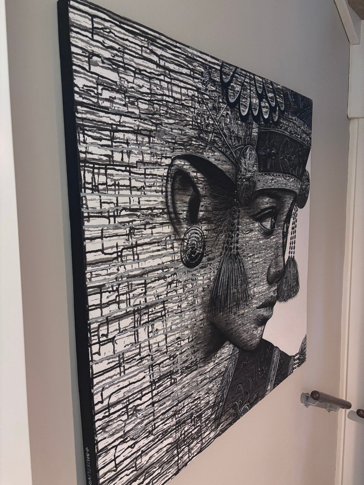 Handgemaakt schilderij Bali - Mustliving, Ophalen, Acrylverf, Met textuur, Portret