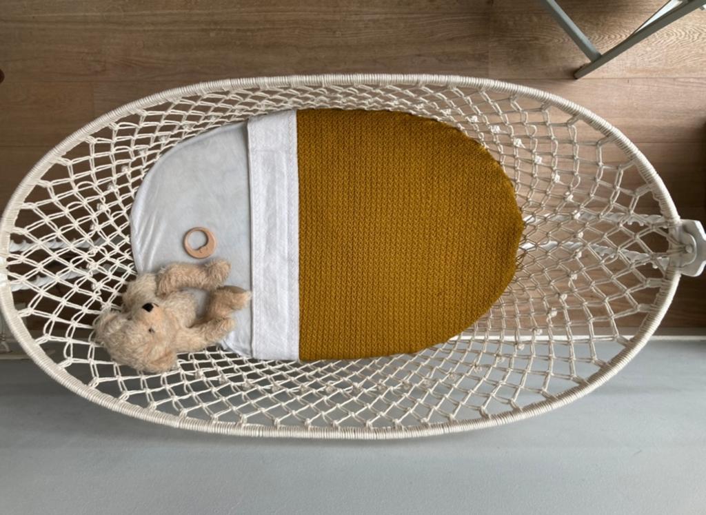 Vintage handgeknoopte macramé wieg, Kinderen en Baby's, Ophalen, Zo goed als nieuw, Wieg