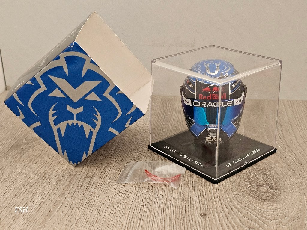 SALE: Helm 1:4, M. Verstappen, USA Grand Prix 2024. <NIEUW>, Ophalen of Verzenden, Nieuw, Formule 1