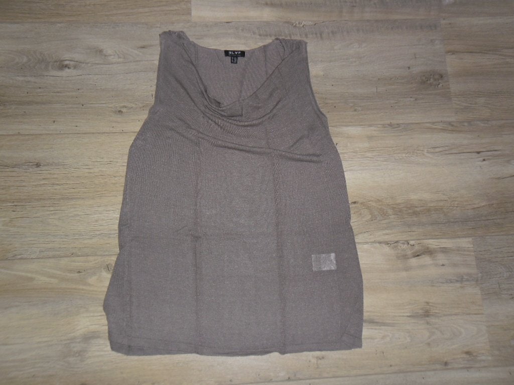 Blaf Collection Bruin/Beige Top Met Waterval Kraag Maat XXL, Kleding | Dames, Tops, Beige, Maat 46/48 (XL) of groter, Blaf, Ophalen of Verzenden