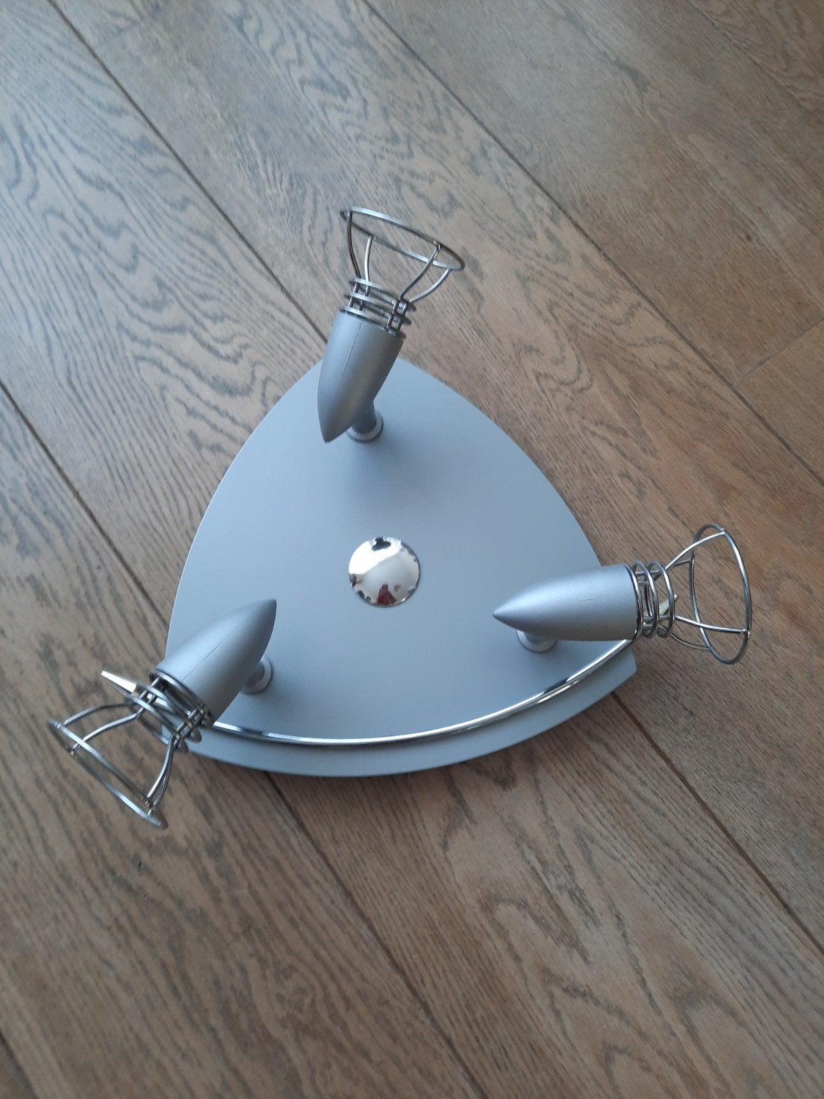 Massive plafondlamp met 3 spots, E14 fitting, Ophalen
