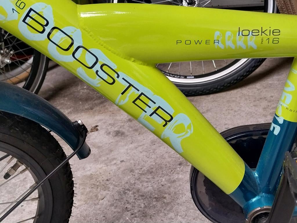 Kinderfiets loekie booster 16 inch, Ophalen, Terugtraprem, Zijwieltjes, 16 tot 20 inch