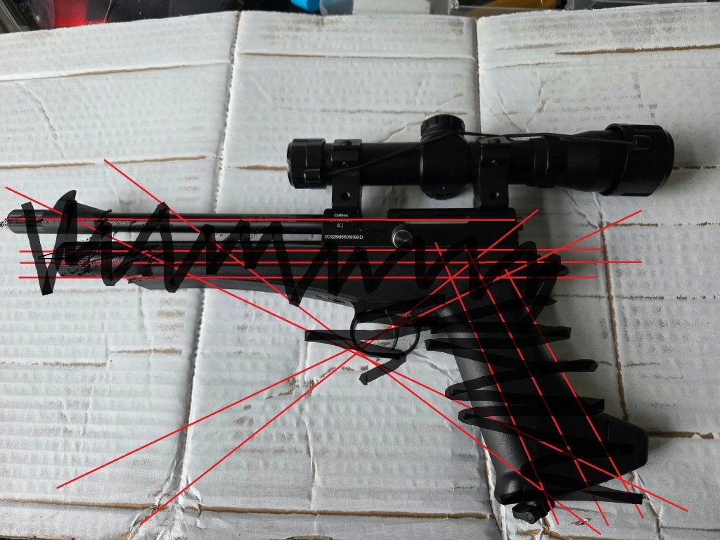 Weihrauch 2x20 pistool richtkijker, Ophalen of Verzenden, Zo goed als nieuw