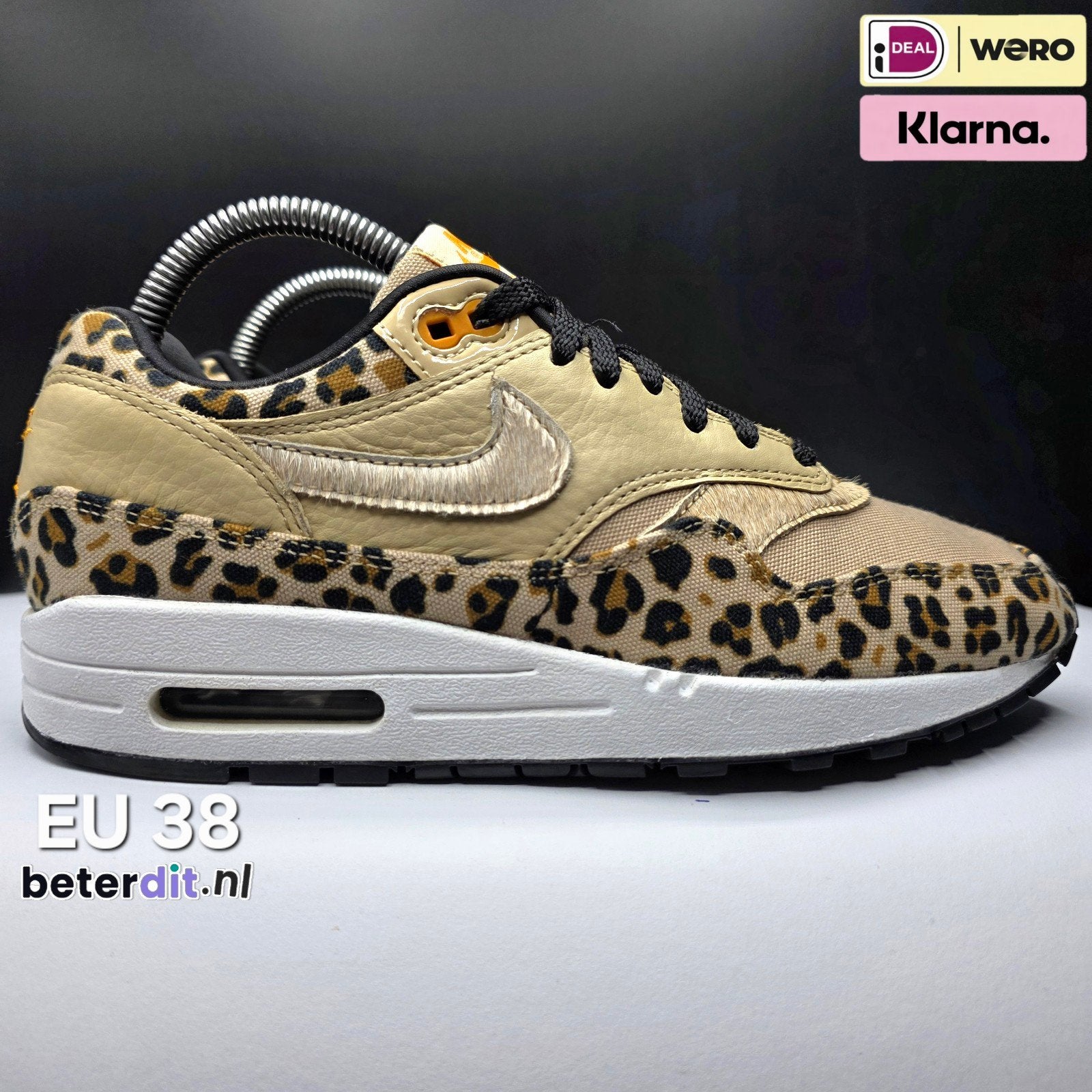Nike Air Max 1 Premium 'Leopard' Maat: 38, Beige, Ophalen of Verzenden, Nike, Nike