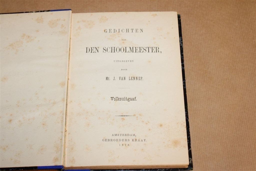 Gedichten van den Schoolmeester, Lennep — Volksuitgaaf 1878, Ophalen of Verzenden