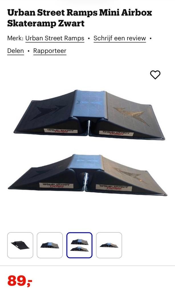 Multi stunt Dubbele skatboard ramp mini airbox, Ophalen, Gebruikt