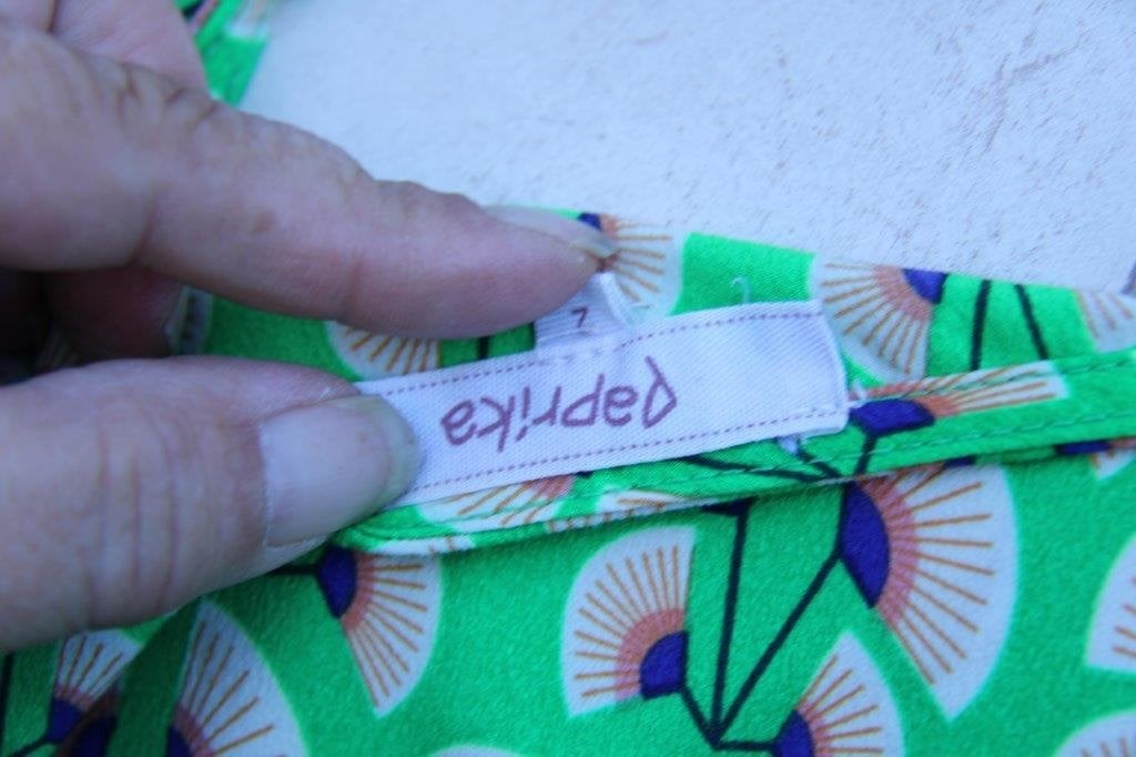 Tuniek groen/ creme/ oranje Paprika mt 2 (46) Vaste prijs, Maat 46/48 (XL) of groter, Ophalen of Verzenden, Zo goed als nieuw