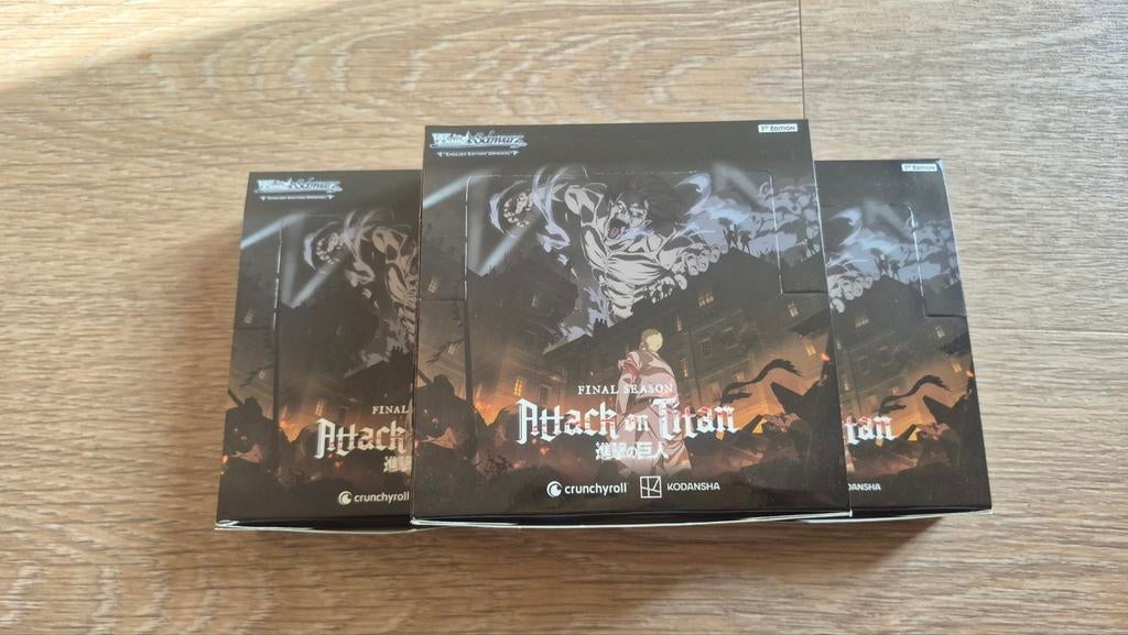 Weiss Schwarz Attack on Titan Final Season kaarten, Hobby en Vrije tijd, Verzamelkaartspellen | Overige, Ophalen of Verzenden