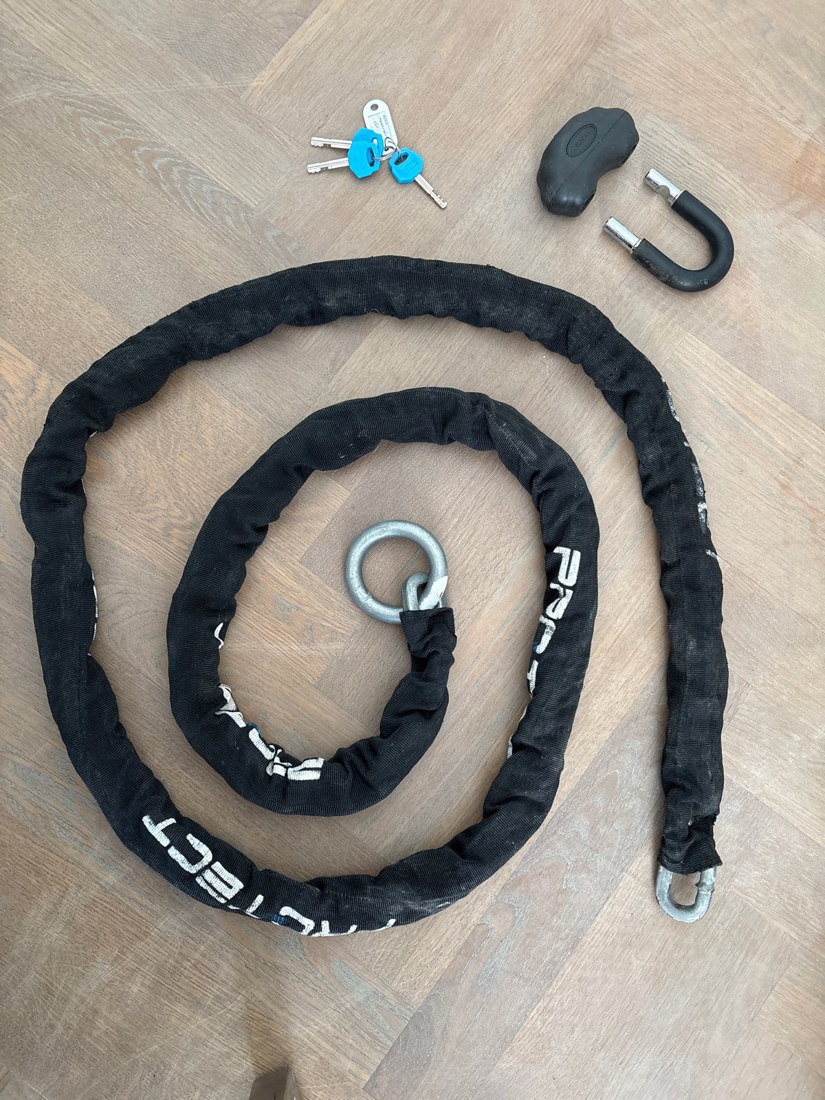 PRO-TECT ART 4109 Kettingslot met beugelslot en 3 sleutels, Ophalen, Gebruikt