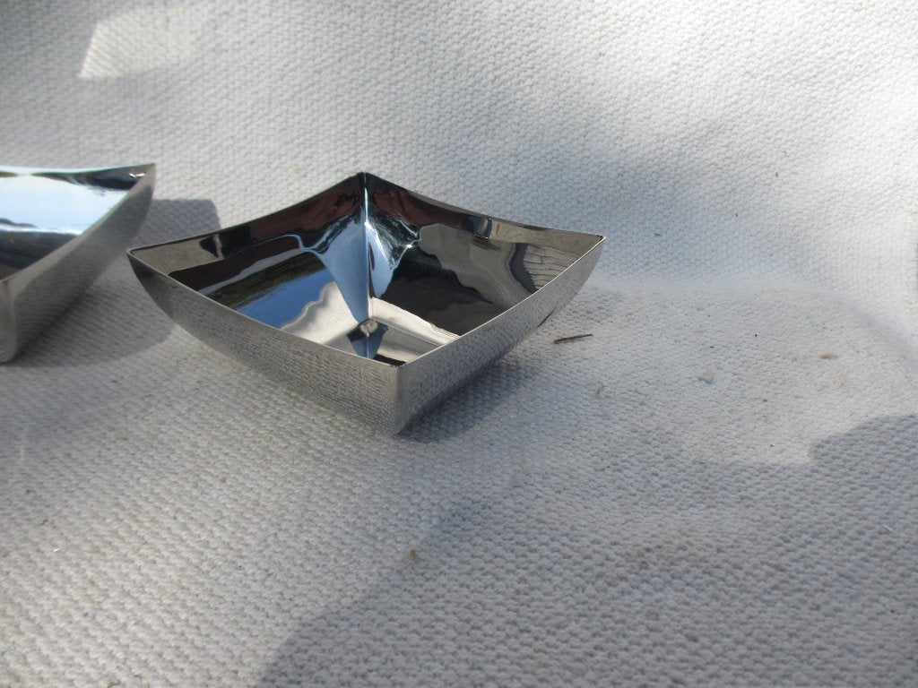 Sambonet linea Q schaaltjes hoogglans rvs Z.G.A.N., Overige typen, Zilver, Ophalen of Verzenden, Zo goed als nieuw