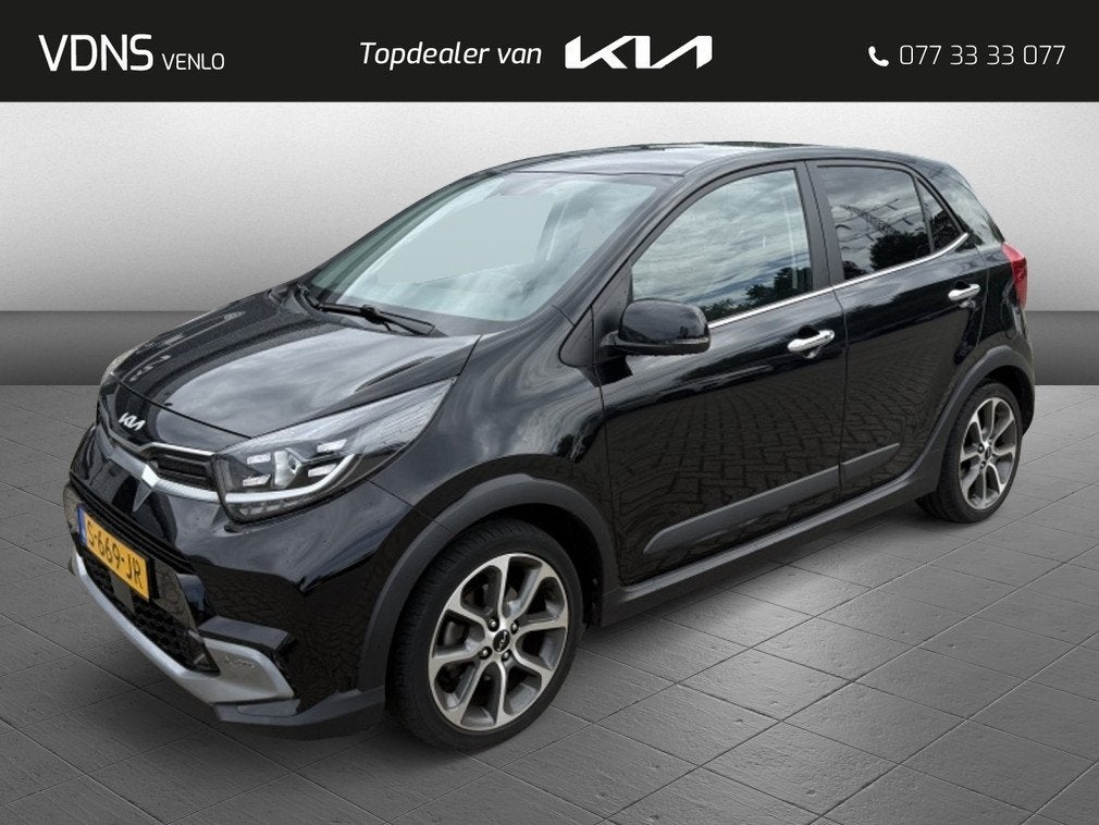 Kia Picanto 1.0 T-GDi 100PK X-Line 5-Zits + AFN. TREKHAAK!, Auto's, Gebruikt, 100 pk, Zwart, Origineel Nederlands