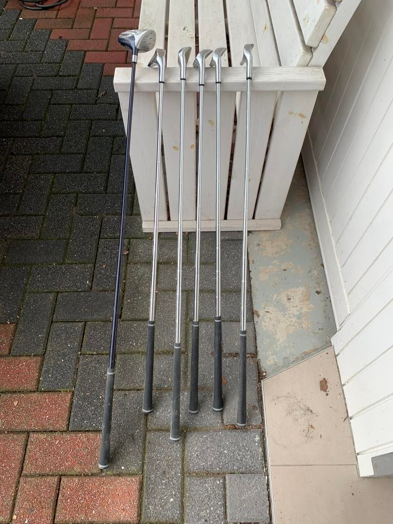Zes golfclubs, Sport en Fitness, Golf, Ophalen of Verzenden, Gebruikt, Club