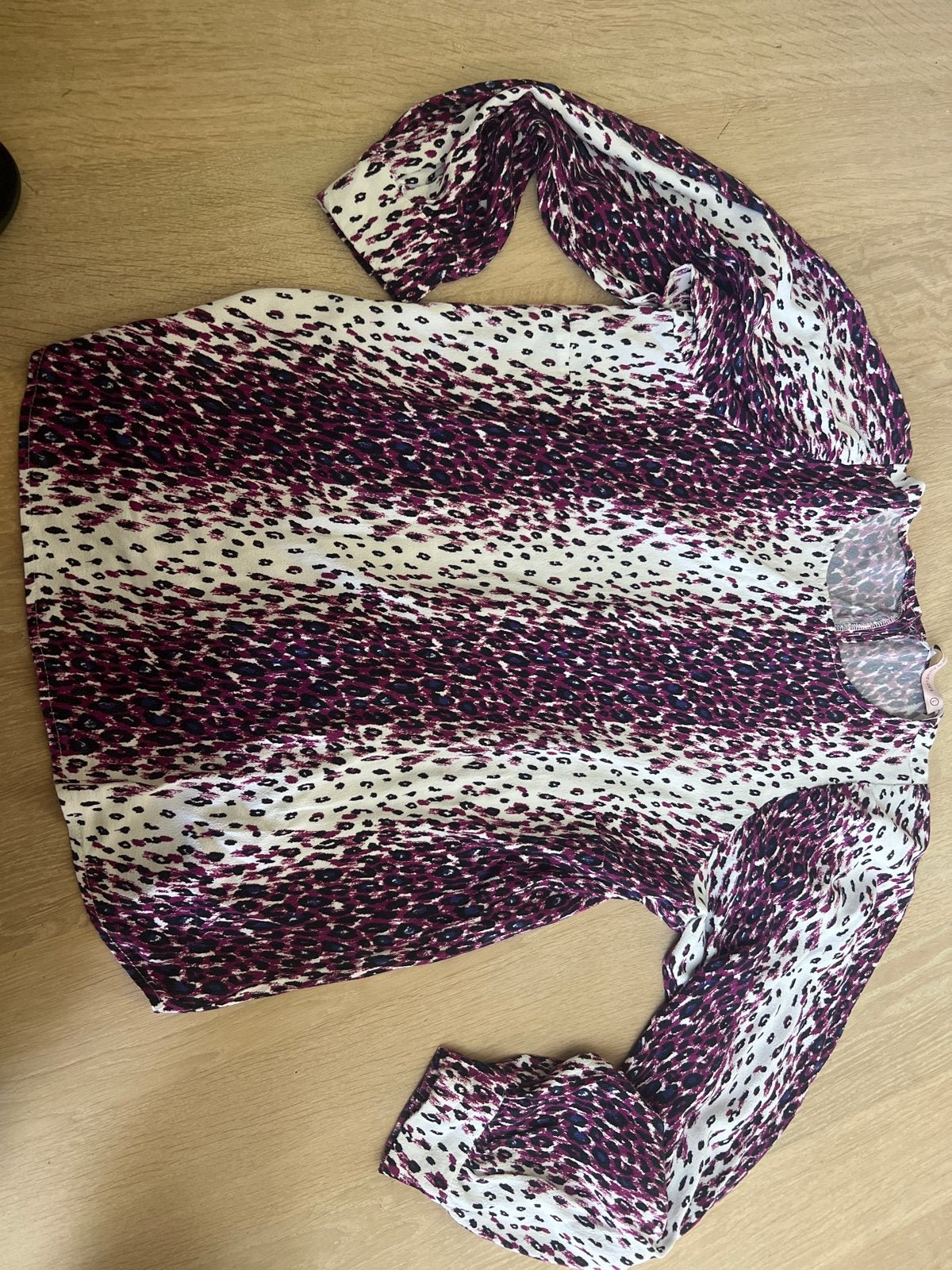 Studio Anneloes blouse met dierenprint, Verzenden, Zo goed als nieuw, Maat 38/40 (M), Paars