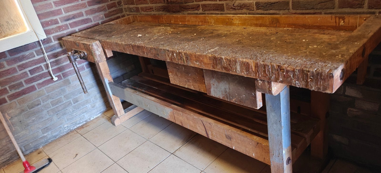 Robuuste Werkbank Lades/Bankschroef - Ophalen vóór 27, Ophalen, Gebruikt, 170 cm of meer, Bankschroef