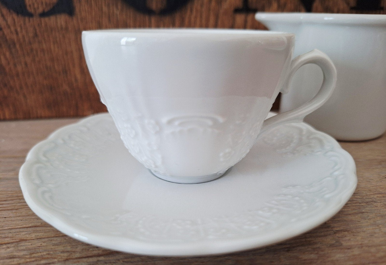 Klein mokkakopje met schotel - SMCS Tirschenreuth Bavaria, Ophalen of Verzenden